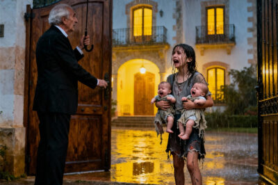 “Can I clean your mansion in exchange for a plate of food? My two little brothers are very hungry.” The homeless girl begged the billionaire, and the unexpected ending…