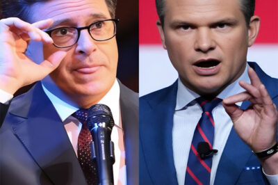 STEPHEN COLBERT DETONATES HIS MOST BRUTAL TAKEDOWN OF THE YEAR His “Five-Star Douche” Jab at Pete Hegseth Ignites a Media Firestorm That Shows No Signs of Cooling