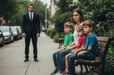 Billionaire sees his ex-girlfriend waiting for an Uber with 3 children who look exactly like him…