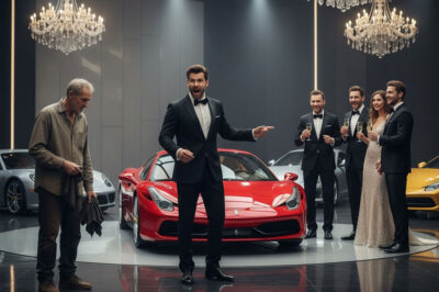 “I’LL GIVE YOU MY FERRARI IF YOU START IT!” THE MILLIONAIRE HUMILIATED THE HUNGRY OLD MAN AND THE END SILENCED THEM…