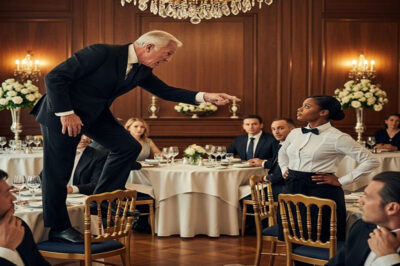 “Get on your knees and clean my shoes right now!” the billionaire yelled at the Black waitress, but her response left him stunned…