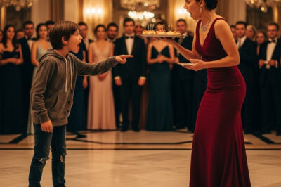 “Don’t eat that! There’s poison in the food!” warned the homeless black boy. The rich lady scolded him to his face… but minutes later, she herself collapsed in front of the banquet table…