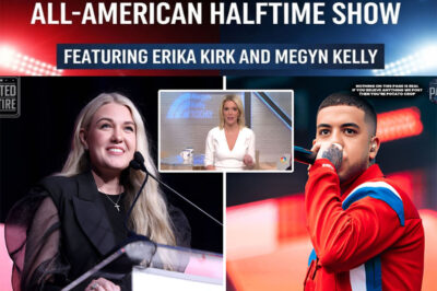 “Super Bowl 2026 Shock: Erika Kirk and Megyn Kelly Replace Bad Bunny in All-American Halftime Show”.