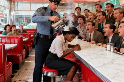 Arrogant Cop Spills Coffee on a Silent Black Woman — But When He Learns Who She Really Is, He Drops to His Knees in Shock…