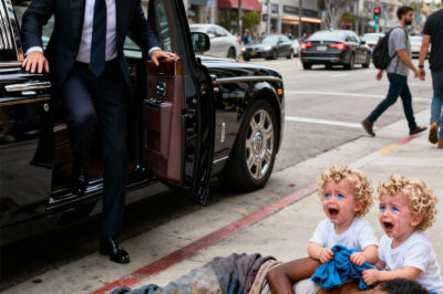 A homeless mother collapsed on the sidewalk — until a billionaire stopped and realized the twins looked exactly like him…