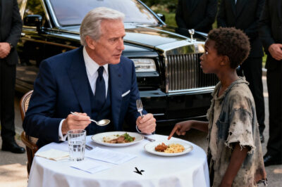 A homeless boy shouts, “DON’T EAT THAT!”… The billionaire freezes when he finds out why!…