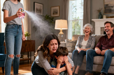 After my sister sprayed perfume into my son’s eyes, Mom laughed and said, “If he’s blind now, maybe he won’t realize he’s a burden.” Dad added, “At least he smells good now.”…