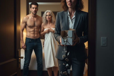 I arrived home early from a business trip without warning, I just walked into my house…