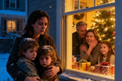 Everyone Was Celebrating Inside — While She and Her Children Stood Outside in the Cold…