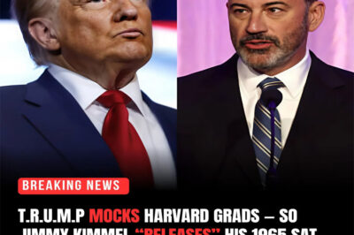 LATE-NIGHT SHOCKER: T.r.u.m.p MOCKS Harvard Grads — So Jimmy Kimmel “Releases” His 1965 SAT Card LIVE on Air, and the Audience LOSES IT It was one of the wildest moments in late-night history as Jimmy Kimmel turned Donald Trump’s latest rant into a comedy masterclass — humiliating the former president with a stunt that had the crowd screaming and social media in meltdown. After Trump mocked Harvard graduates during a campaign rally, bragging about his “natural genius,” Kimmel struck back. Pulling out what he called “Trump’s original 1965 SAT scorecard,” the host dramatically read off the numbers — all zeros — as the audience exploded with laughter. “He didn’t fail,” Kimmel quipped, “he just didn’t understand the questions.” The segment went viral within minutes, racking up millions of views across platforms. Even Kimmel’s staff looked stunned as he roasted Trump’s obsession with intelligence, saying, “Every time he calls himself smart, an actual genius somewhere quits their job.” According to insiders, Trump was furious, ranting that Kimmel “should be arrested” for “spreading fake scores.” One Mar-a-Lago source described it as “the loudest meltdown since election night.” The full, uncut Kimmel monologue is trending worldwide — watch the viral roast that left T.r.u.m.p’s ego….