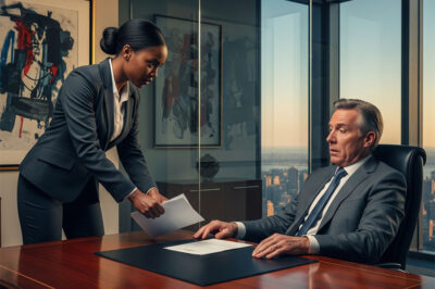 “You’re in big trouble!” A black girl hands a billionaire a piece of paper that reveals a secret and the ending…