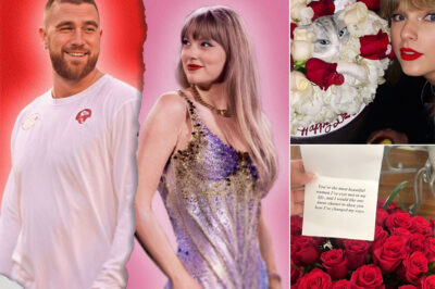 “She’s kept their love story mostly private — until now. In a rare glimpse behind the romance, Taylor Swift opened up about Travis Kelce’s *old-fashioned courtship* that won her heart — complete with handwritten letters and daily bouquets. But it’s the note she almost didn’t read that has fans swooning the most.”