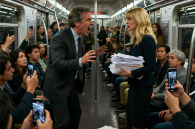 During a rush-hour subway delay in Manhattan, my boss, Richard, yelled in my face, “YOU STOLE $30,000!” He knocked the stack of evidence I had collected out of my hands. Then a homeless man nearby spoke up: “He’s lying. I saw him at the bank yesterday. He looked nervous.” The moment the train doors opened, two plainclothes officers stepped out. “Ma’am,” one of them said to me, “you’ll want to see the surveillance footage he forgot.”