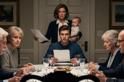 At the family dinner, my sister-in-law laughed and said, “Too bad your baby doesn’t look anything like your husband.” My husband added, “Maybe she’s hiding something,” and everyone burst out laughing. I simply smiled, rose from my seat, and handed him an envelope. “Since we’re sharing secrets, why don’t you open this?” The room fell silent instantly, and all the color drained from his face.