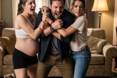 I was five months pregnant when my twin sister moved in and began an affair with my husband. Then I found her fake ID hidden in his desk—proof they planned to run away together. When I finally confronted them, shouting, “You’re carrying his child, aren’t you?”, she didn’t say a word. She only rose to her feet—and what she revealed was far more terrifying than any affair.