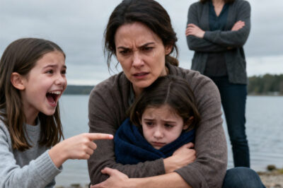 At our annual family gathering by the lake, my six-year-old begged to play with her cousin. I hesitated, but my parents insisted it was harmless. Moments later, a splash tore through the laughter—my daughter was in the water. I pulled her out, and through her tears she whispered, “She pushed me.” When I confronted my sister, my mother took her granddaughter’s side and slapped me. I said nothing—but when my husband arrived, silence was no longer an option.