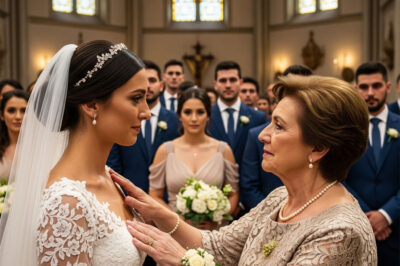 I couldn’t afford a designer dress, so I found a gorgeous vintage wedding gown at a thrift store. My wealthy future in-laws weren’t impressed at all. As I walked down the aisle, whispers and giggles rippled through the guests at the sight of my “cheap” dress. Then, midway through the ceremony, the scraping of a chair broke the silence. My mother-in-law stood up, her eyes fixed on me. “I need to say something,” she declared. My heart sank, bracing myself for humiliation… but the words that followed left everyone in the room utterly stunned.