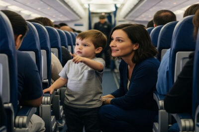 “Four years after her husband passed away, her son pointed to a man on the plane: ‘Mom, that’s Dad…’”