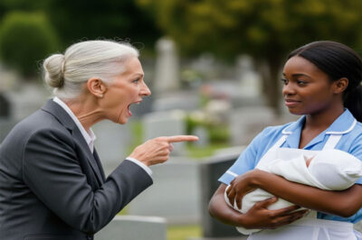 Billionaire Visits Her Son’s Grave and Finds a Black Waitress Crying with a Child – She Was SHOCKED!