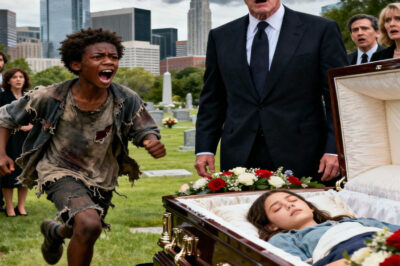“Open the coffin! Your daughter is still alive!” — the homeless black boy ran towards the coffin and whispered a secret that left the billionaire stunned.