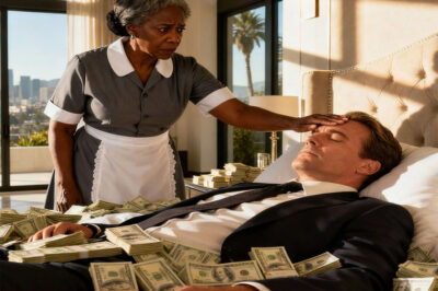 A wealthy CEO pretended to sleep on a pile of money to test his poor black maid; then, he was astonished by what she did…