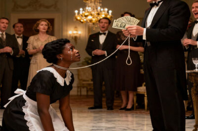 A wealthy heir paid his black maid to crawl like a dog just to entertain his guests, but her reaction left everyone stunned…