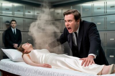 As his pregnant wife was being cremated, a grieving husband opened the casket for a final goodbye, only to see her belly suddenly move. Panic erupted as he screamed for help, stopping the process just in time. Minutes later, when paramedics and police arrived, what they discovered inside the casket left everyone speechless…