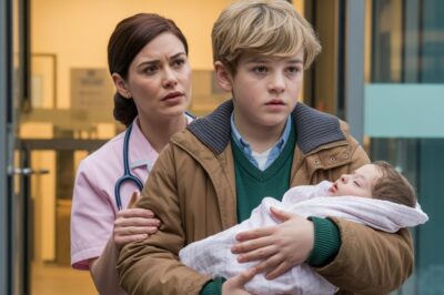 A 7-year-old boy, covered in bruises, entered the emergency room carrying his little sister… what he said next broke hearts