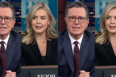 “KAROLINE LEAVITT AND STEPHEN COLBERT GET SCREAMED AT LIVE — ‘YOU’RE A JOKE!’ — THE CHAOTIC MOMENT THAT ENDED THE LATE SHOW WITH STEPHEN COLBERT!”_