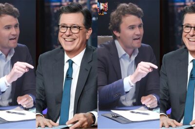 “It started like a routine late-night conversation — until one cutting remark shifted the entire mood. Suddenly, the jokes faded, the tension spiked, and viewers realized this wasn’t going according to plan. As Charlie Kirk pressed forward, the rhythm fell apart, the room grew quiet, and Stephen Colbert barely had to intervene. One line after another landed with surgical precision, turning the exchange into something far more intense than an interview. What unfolded next is being called one of the most talked-about late-night moments in recent memory — and people are still replaying it to catch what they missed.”