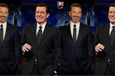 Four words. One massive billboard. And suddenly, all of late-night television was on edge. “I’m voting for Stephen” appeared towering over Sunset Boulevard, and insiders say it wasn’t just a joke—it was a message. Quietly linked to Jimmy Kimmel, the stunt has reignited questions about Stephen Colbert’s abrupt exit and what really happened behind closed doors. Now whispers of backstage alliances, silent protests, and carefully timed defiance are spreading through Hollywood. Was this a show of solidarity… or the opening move in something much bigger?