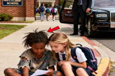 A Billionaire Pulled Up to His Daughter’s School and Saw a Homeless Girl Teaching Her on the Sidewalk— What follows stuns everyone!