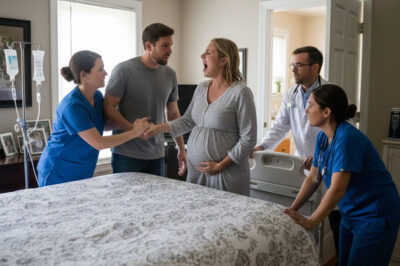 “When I was pregnant with twins, I begged my husband to take me to the hospital. But his mother blocked the door and said, ‘Take us to the mall first.’ Hours later, a stranger took me to the emergency room… and when my husband showed up, I screamed at him about the secret of the two children.