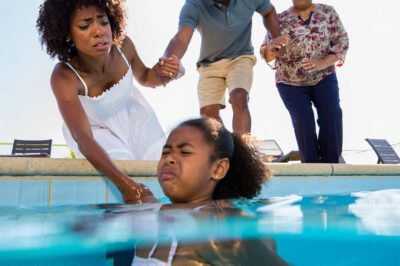 My stepmother pushed my daughter into a 2 meter deep pool while no one in the family knew how to swim. I quickly jumped in to save her but my father grabbed my hand and whispered the whole secret of my stepmother to my biological child…