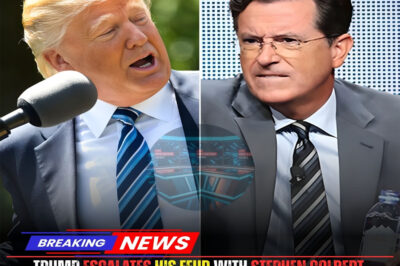JUST IN: Trump escalates his feud with Stephen Colbert, branding him “dead man walking” and daring CBS to pull the plug on late-night’s loudest voice