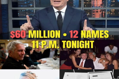 NEWS FLASH: A mysterious source, $60 million, and 12 unnamed figures — Colbert says the truth could break open live on air.