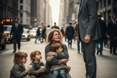 Millionaire finds his ex begging on the street with three children who look just like him — what happens next leaves everyone heartbroken to learn the truth