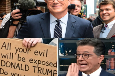 HOT STORY: A stunned audience watches Colbert’s late-night emergency broadcast as he reveals an alleged threat from Trump to “shut up or else”