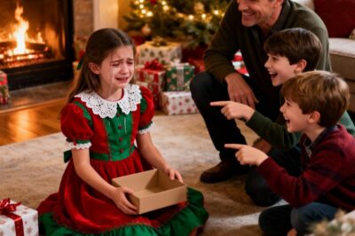 My daughter opened her Christmas present and found it empty—just a blank box. My father laughed and said children like her didn’t deserve presents.