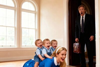 A Burned-Out Billionaire Returned Home Earlier Than Expected, Certain He’d Walk Into the Same Heavy Silence — But When He Heard His Triplets Laughing and Rushed Toward the Sunroom, the Scene Waiting for Him Left Him So Astonished He Stopped in His Tracks Before Whispering: ‘What did you do to my boys…