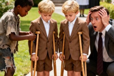 “HEAR ME OUT, KID—HEAL MY TWINS AND I’LL ADOPT YOU.” The billionaire laughed… and the street boy only touched them, then a miracle happened…