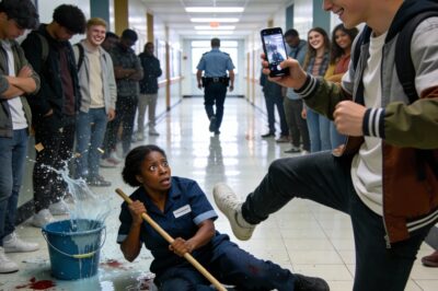 “You’re just the janitor,” the mayor’s son mocked—until the hallway learned the truth.