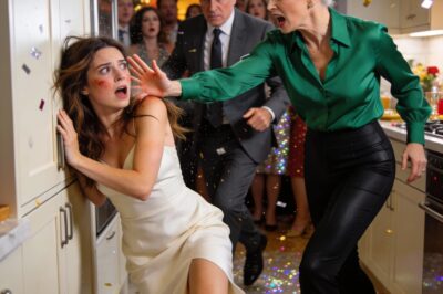 Hand over the $40,000 to your sister – or the wedding’s canceled! My mom exploded at me during our engagement celebration. I refused. She hit me so hard I crashed into the wall. Then my fiancé’s father stepped in – and what he said wiped the smug look right off her face.