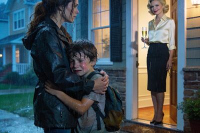 My blood turned to ice as I clutched my trembling son, abandoned in the merciless storm. ‘She hit me, Mama,’ he sobbed, his tiny body convulsing. My sister smirked from the doorway, champagne in hand, while my parents’ cruel words echoed in my mind. Years of being invisible crystallized into something dark and unstoppable within me. The perfect sister fell hardest.