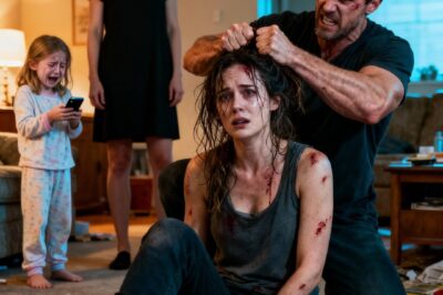 When my husband ripped out my hair and broke my leg, I signaled to my four-year-old daughter.