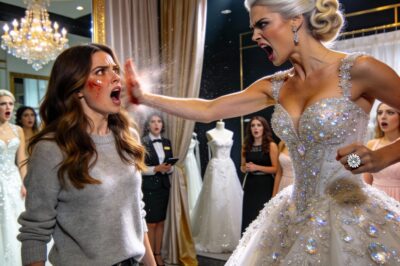 My sister’s diamond ring glinted as her hand struck my face, silencing the entire boutique. My cheek throbbed with humiliation as her wedding party stared in horror. “Get out,” she hissed. Tears burned my eyes, but a cold resolve crystallized in my chest. The platinum card she’d just used for her $8,000 gown? Mine. My finger trembled over my phone as seven months of exploitation flashed before me. The final price? Everything