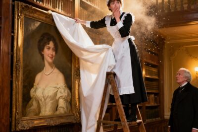 I was hired to clean America’s wealthiest tycoon’s mansion—behind a dusty sheet, I uncovered a hidden portrait… and saw my late mother staring back at me. His confession shattered everything