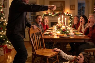 My stepfather shoved me at the Christmas table: “This seat belongs to my real daughter, get out.” I fell to the floor in front of the whole family, but what he didn’t know was that that very night I would change his life forever…