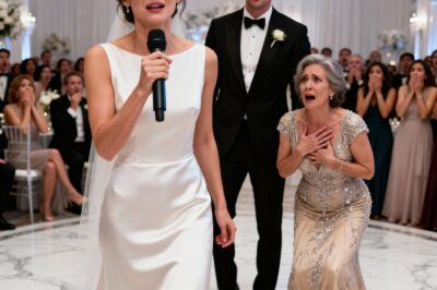 One hour before the wedding, I accidentally overheard my fiancé whispering to his mother: “I don’t care about her; I only want her money.” I wiped my tears in silence, walked to the altar with my head held high, and instead of saying “I do,” I said something that made my mother-in-law clutch her chest right there in the middle of the hall…