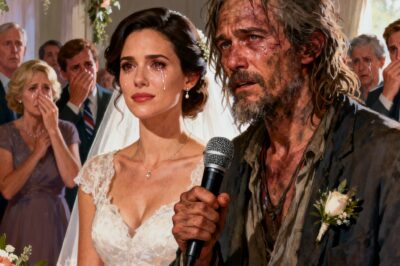 I married a homeless man who was mocked and ridiculed throughout the wedding… but when he took the microphone and spoke, he revealed a truth no one could have imagined, leaving the entire room in tears and in shock…
